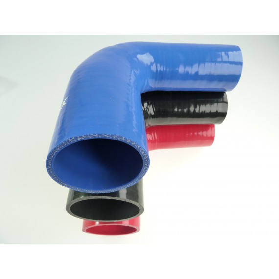 Riduttore silicone curvo 90 gradi 57 a 60 mm L 125 mm REDOX