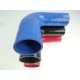 Riduttore silicone curvo 90 gradi 25 a 30 mm L 100 mm REDOX
