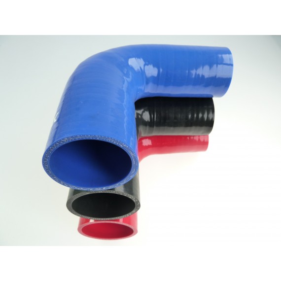 Riduttore silicone curvo 90 gradi 45 a 51 mm L 200 mm REDOX