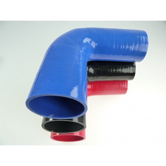 Riduttore silicone curvo 90 gradi 65 a 70 mm L 125 mm REDOX