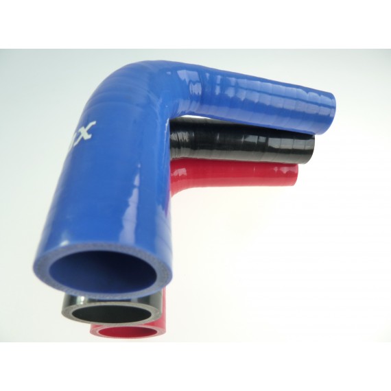 Riduttore silicone curvo 90 gradi 19 a 42 mm L 100 mm REDOX