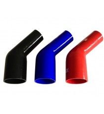 Riduttore silicone curvo 45 gradi 51 a 60 mm L 150 mm REDOX