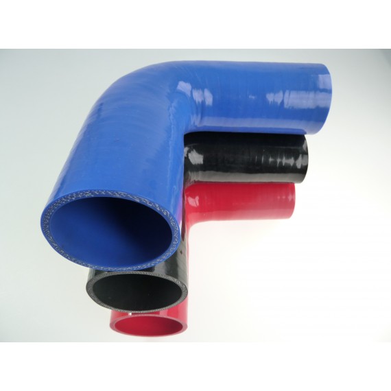 Riduttore silicone curvo 90 gradi 55 a 65 mm L 125 mm REDOX