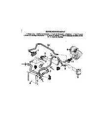 Kit 5 manicotti acqua silicone per RENAULT Clio I 1.2 1991-1995 RL RN RT