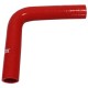 32mm Lunghezza 200mm  - Silicone 90° gomito - REDOX