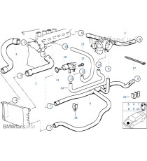 Kit 8 manicotti acqua silicone per BMW E36 325i M50B25 attrezzata radiatore con vaso di espansione integrato