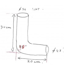 45-70mm - Riduttore 90° Silicone - REDOX