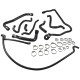 Kit 9 manicotti acqua silicone per CITROEN BX 1.7 Turbo Diesel