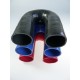 60mm - Gomito 180 ° in silicone - REDOX