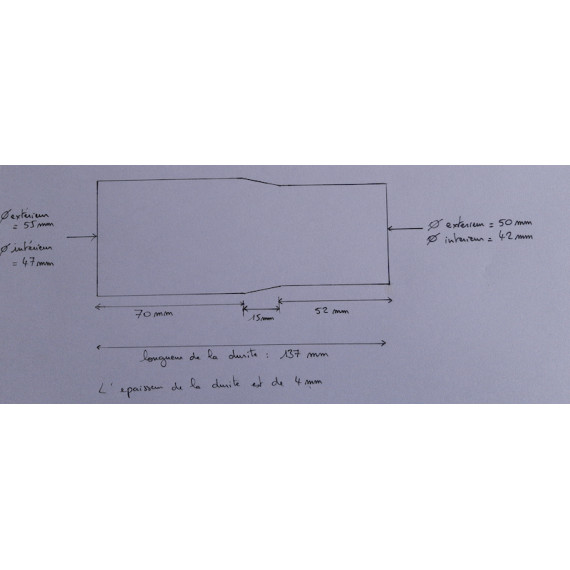 42-47mm - silicone riduttore di destra 137mm - REDOX
