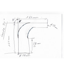 38-58mm - Réducteur sur mesure 90° silicone -REDOX