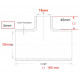 Tubo Riscaldamento Silicone Mercedes Citaro - Derivazione a T D28/15/28mm L160mm - Equivalente OEM A0029977274