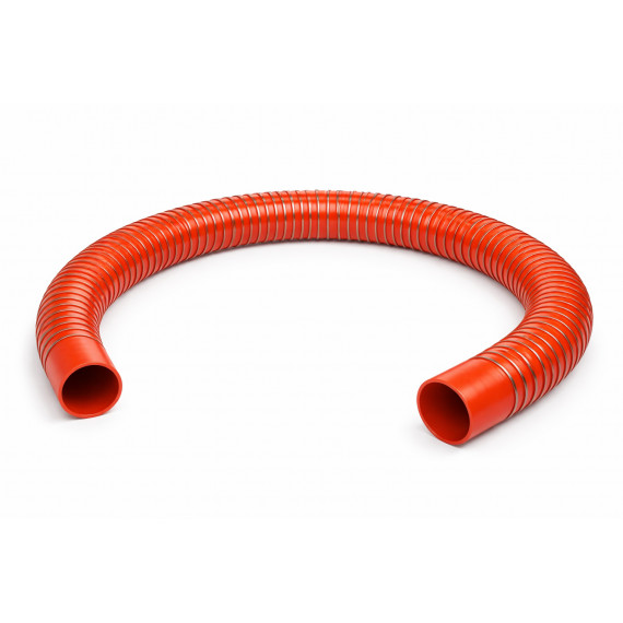 Tubo silicone corrugato Ø80mm x 2m RAL2001 raffreddamento acqua