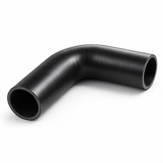 Manicotto silicone curva 90° 55 mm lunghezza 125 mm — strato interno FVMQ resistente agli idrocarburi