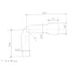 Manicotto Silicone Curva 90° Ø45/50mm - 190x180mm - 4 Strati VMQ Rinforzato