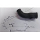 Gomito 45° riduttore 8-13mm L 24x56mm silicone VMQ / poliestere 3 tele 4mm nero