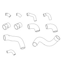 Tubo sovralimentata di turbocompressore benzina silicone per MASERATI Ghibli 2.0 2.8 284cv 306cv 1992-1997
