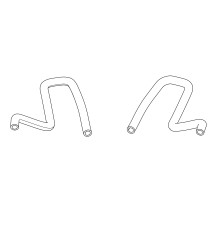 Kit 2 manicotti silicone vapori olio MASERATI 222 Coupé E 2.8 Biturbo - Nero Opaco