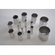 Manicotto alluminio saldabile diametro esterno 42 mm lunghezza 100 mm