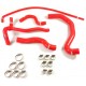 Kit 5 tubi acqua silicone REDOX - Peugeot 206 S16 2.0 16V 136cv senza scambiatore Modine (da OPR 09492)